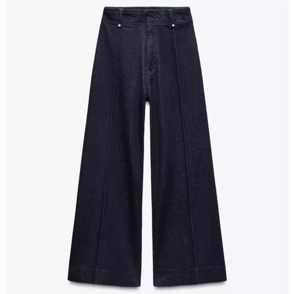Zara ZW COLLECTION HIGH WAIST WIDE LEG JEANS